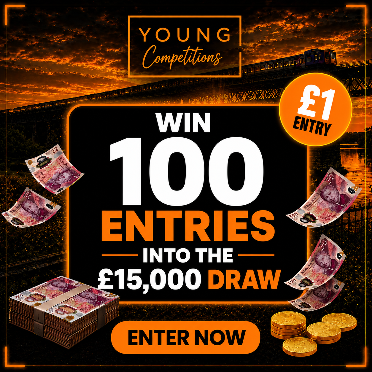 £1 Mini Draw - 100 Entries to £15K