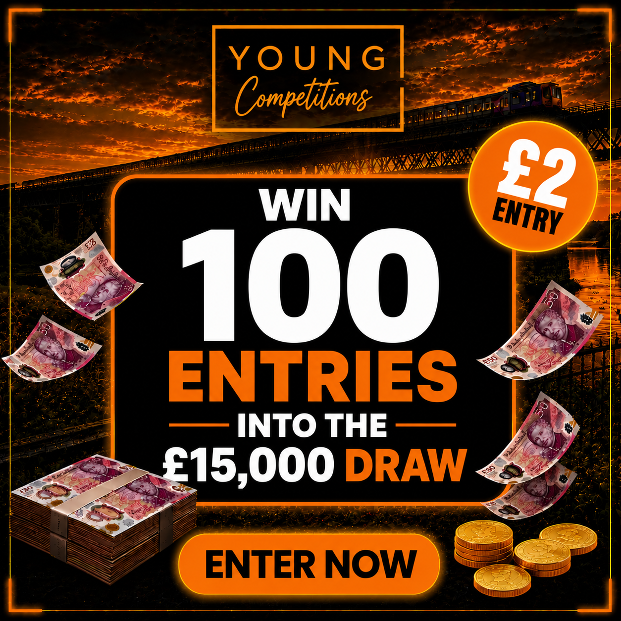 £2 Mini Draw - 100 Entries to £15K